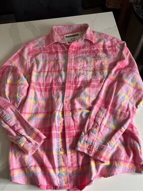 Cakeworthy Princess Peach Plaid Flannel Shirt